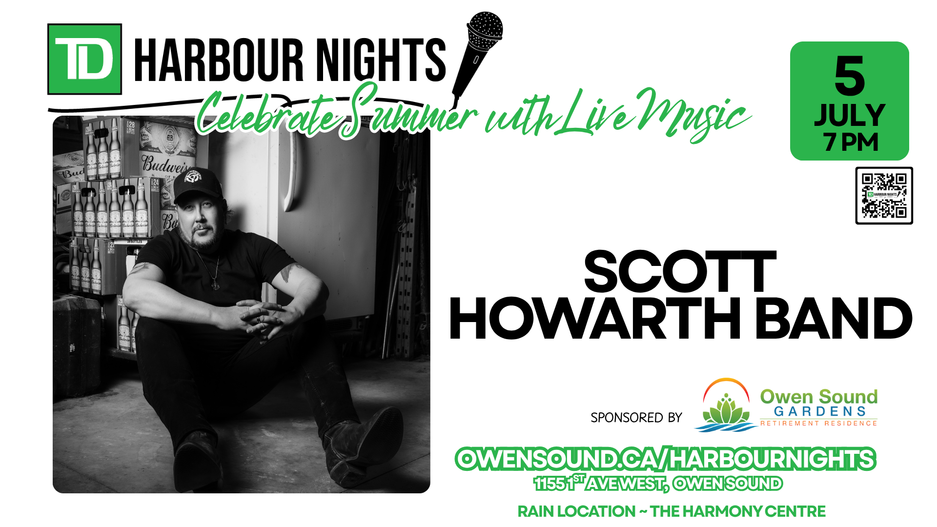 Event image TD Harbour Nights presents Scott Howarth in partnership with Owen Sound Gardens